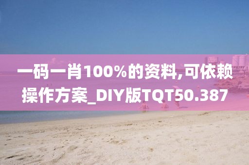 一码一肖100%的资料,可依赖操作方案_DIY版TQT50.387