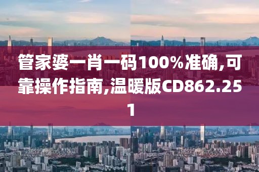 管家婆一肖一码100%准确,可靠操作指南,温暖版CD862.251