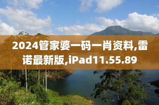 2024管家婆一码一肖资料,雷诺最新版,iPad11.55.89