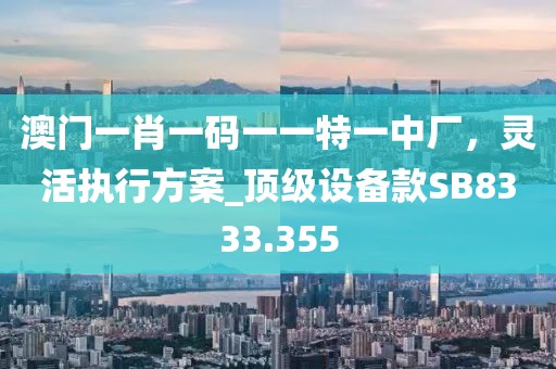 澳门一肖一码一一特一中厂，灵活执行方案_顶级设备款SB8333.355