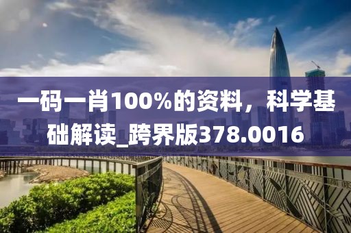 一码一肖100%的资料，科学基础解读_跨界版378.0016