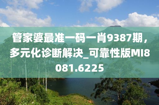 管家婆最准一码一肖9387期，多元化诊断解决_可靠性版MI8081.6225