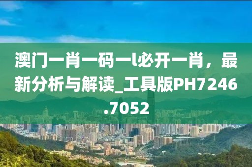 澳门一肖一码一l必开一肖，最新分析与解读_工具版PH7246.7052