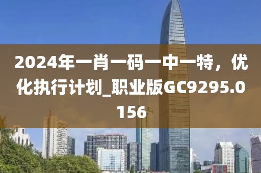 2024年一肖一码一中一特，优化执行计划_职业版GC9295.0156