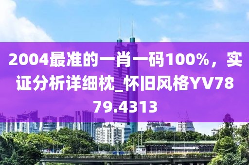 2004最准的一肖一码100%，实证分析详细枕_怀旧风格YV7879.4313