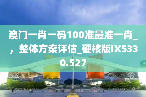 澳门一肖一码100准最准一肖_，整体方案评估_硬核版IX5330.527