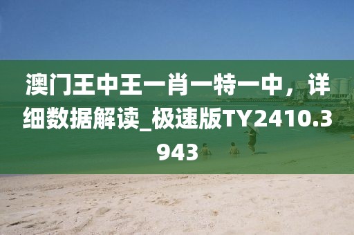 澳门王中王一肖一特一中，详细数据解读_极速版TY2410.3943