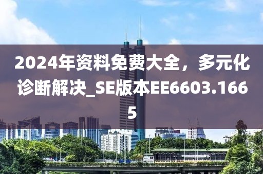 2024年资料免费大全，多元化诊断解决_SE版本EE6603.1665